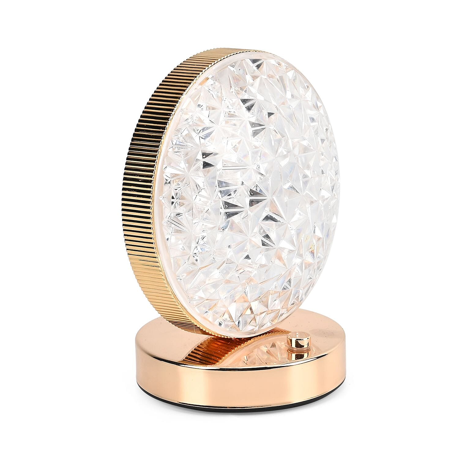 Touch Round Crystal Table Lamp - Gold