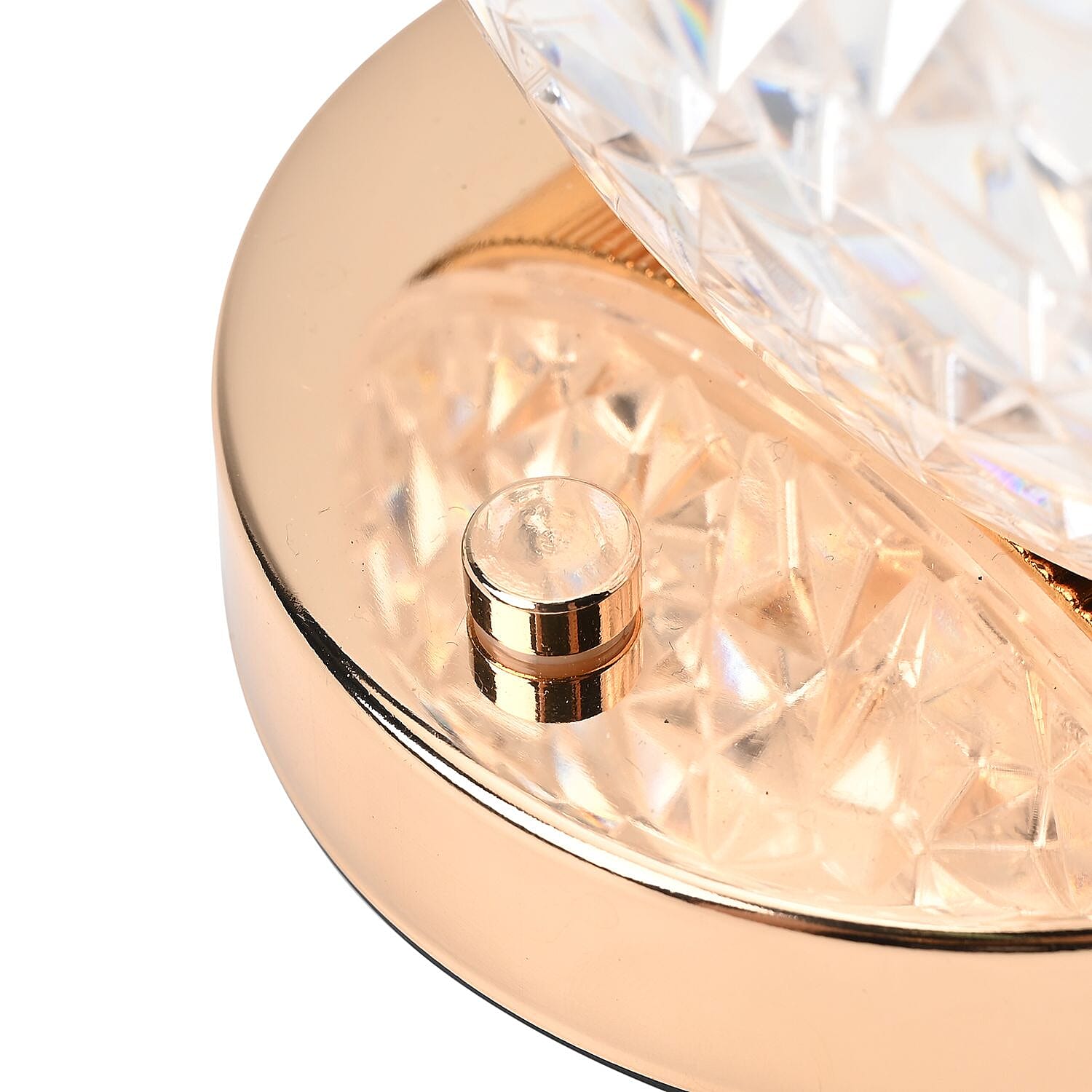 Touch Round Crystal Table Lamp - Gold