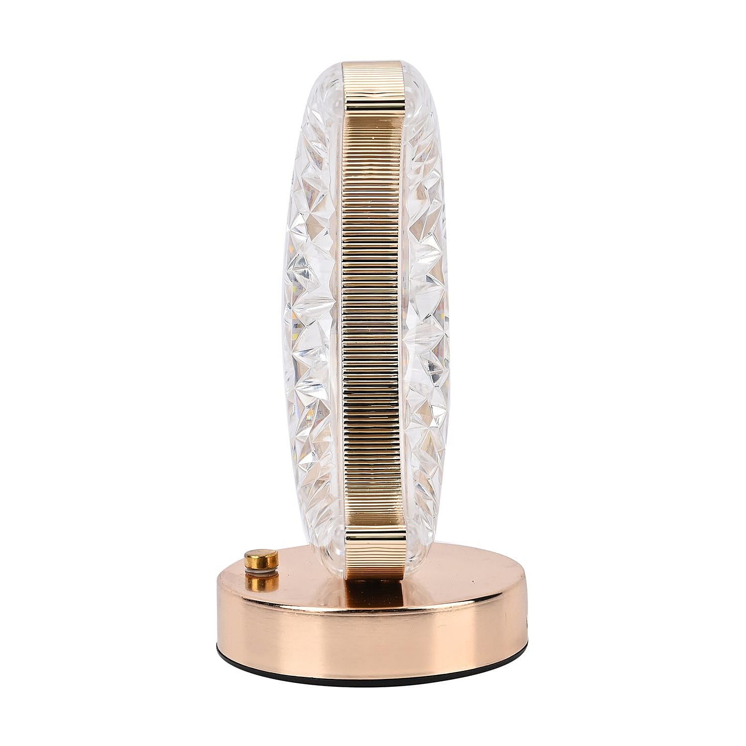 Touch Moon - Shaped Crystal Table Lamp - Gold