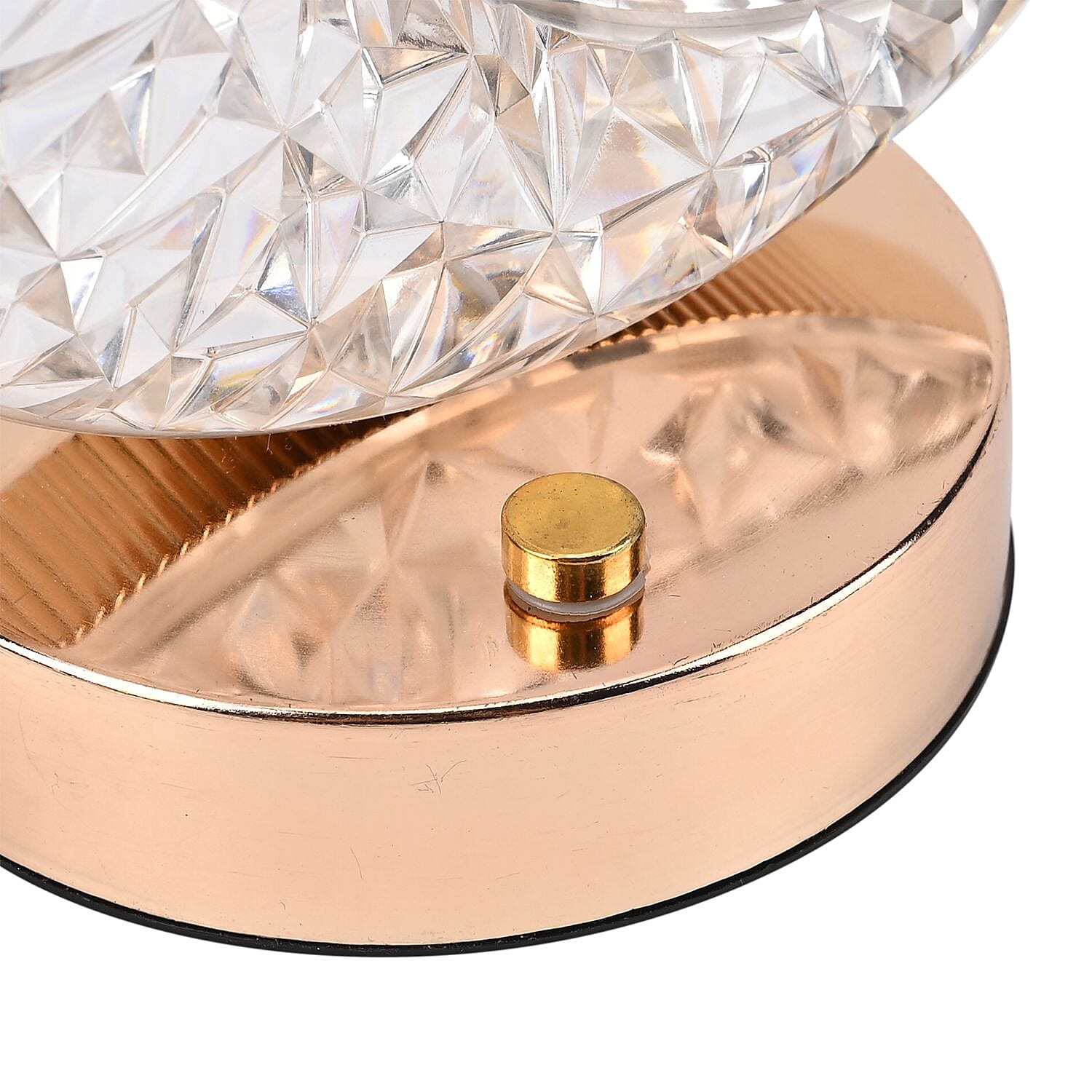 Touch Moon - Shaped Crystal Table Lamp - Gold