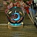 3D Engraved Moon Crystal Ball with LED RGB Colour Changing Light and Wooden Base with USB Cable