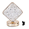 Touch Moon - Shaped Crystal Table Lamp - Gold
