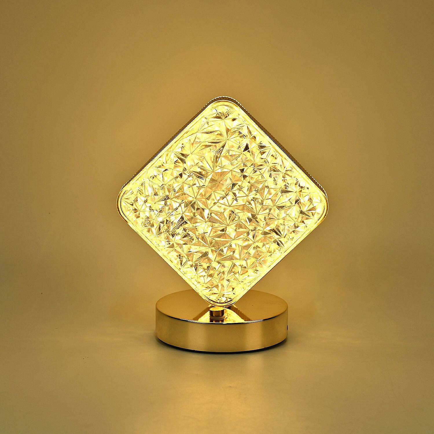 Touch Cube Crystal Table Lamp - Gold
