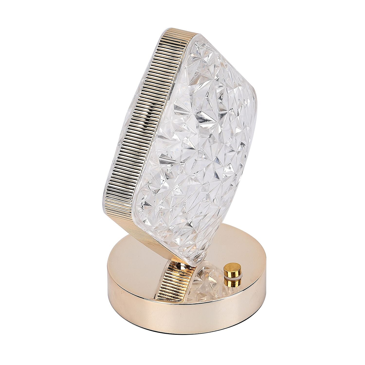 Touch Cube Crystal Table Lamp - Gold
