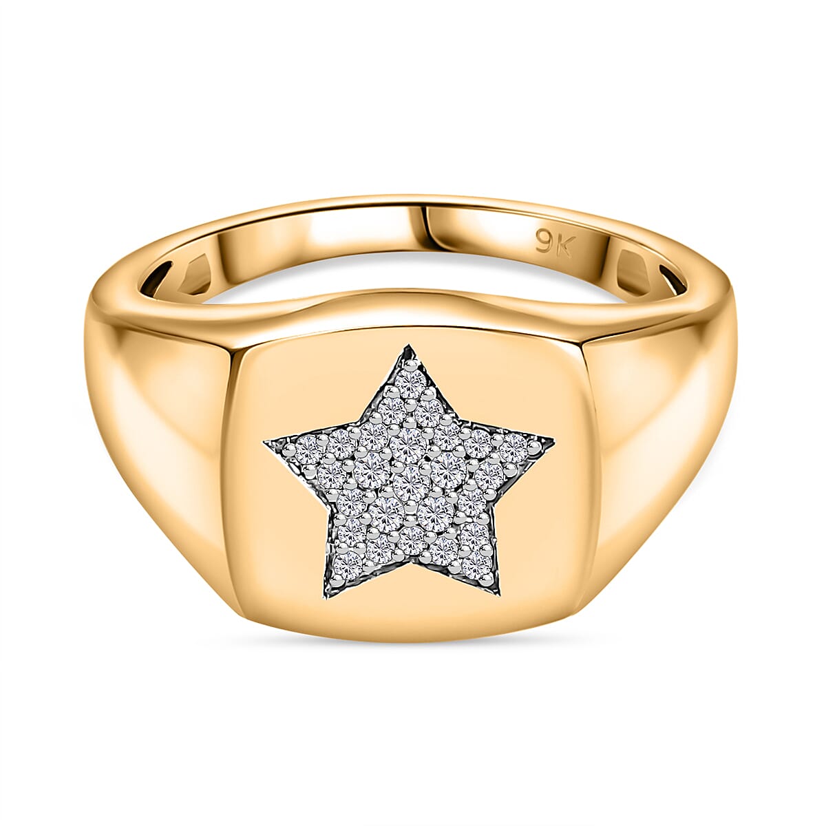 Star diamond ring on sale mens