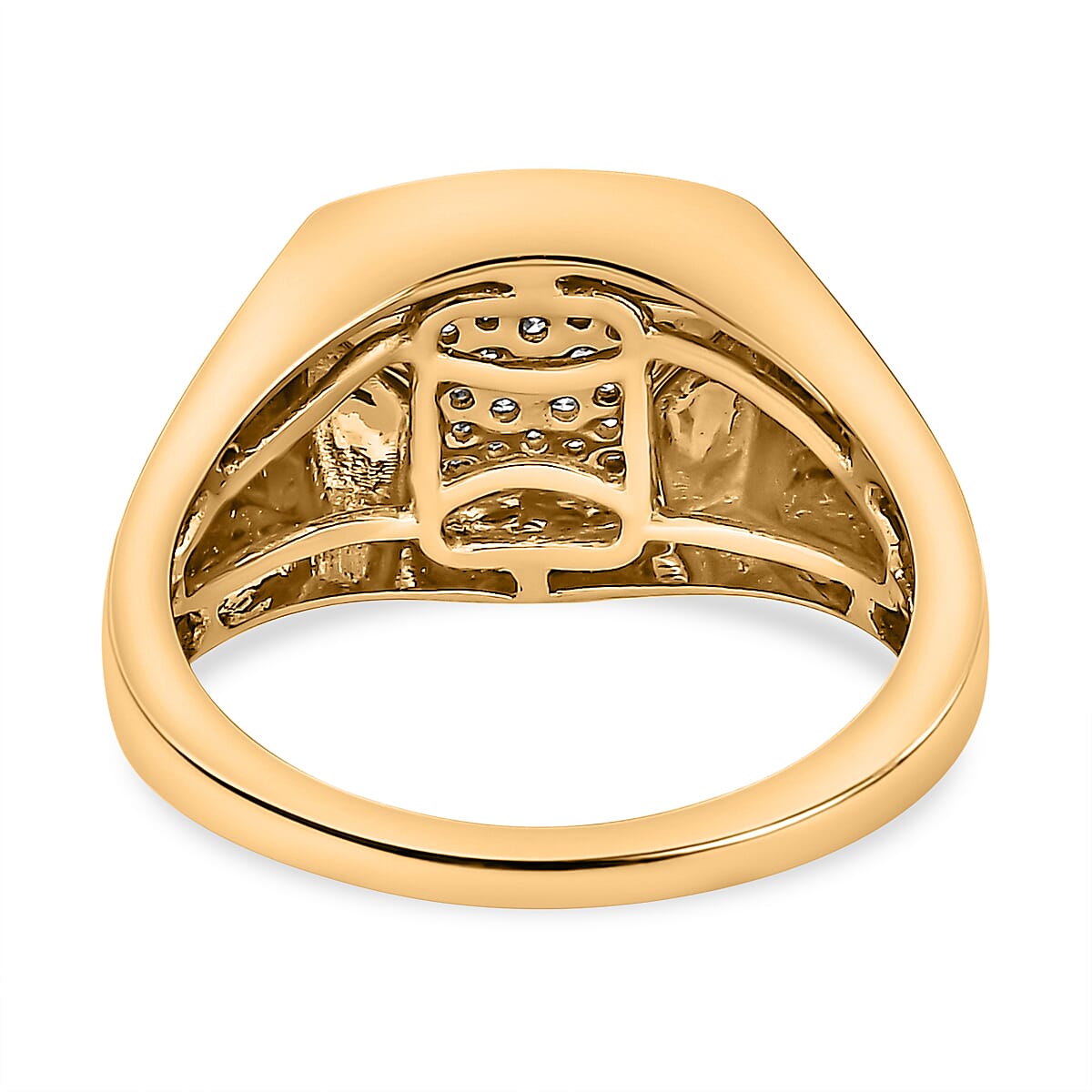 9K Yellow Gold SGL Certified Diamond Star Ring 0.15 Ct.