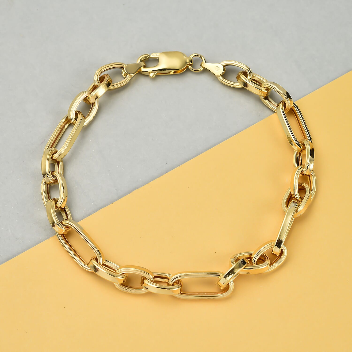 Hatton Garden Close Out 9K Yellow Gold Belcher Bracelet (Size - 7.5), Gold Wt 5.20 Gms