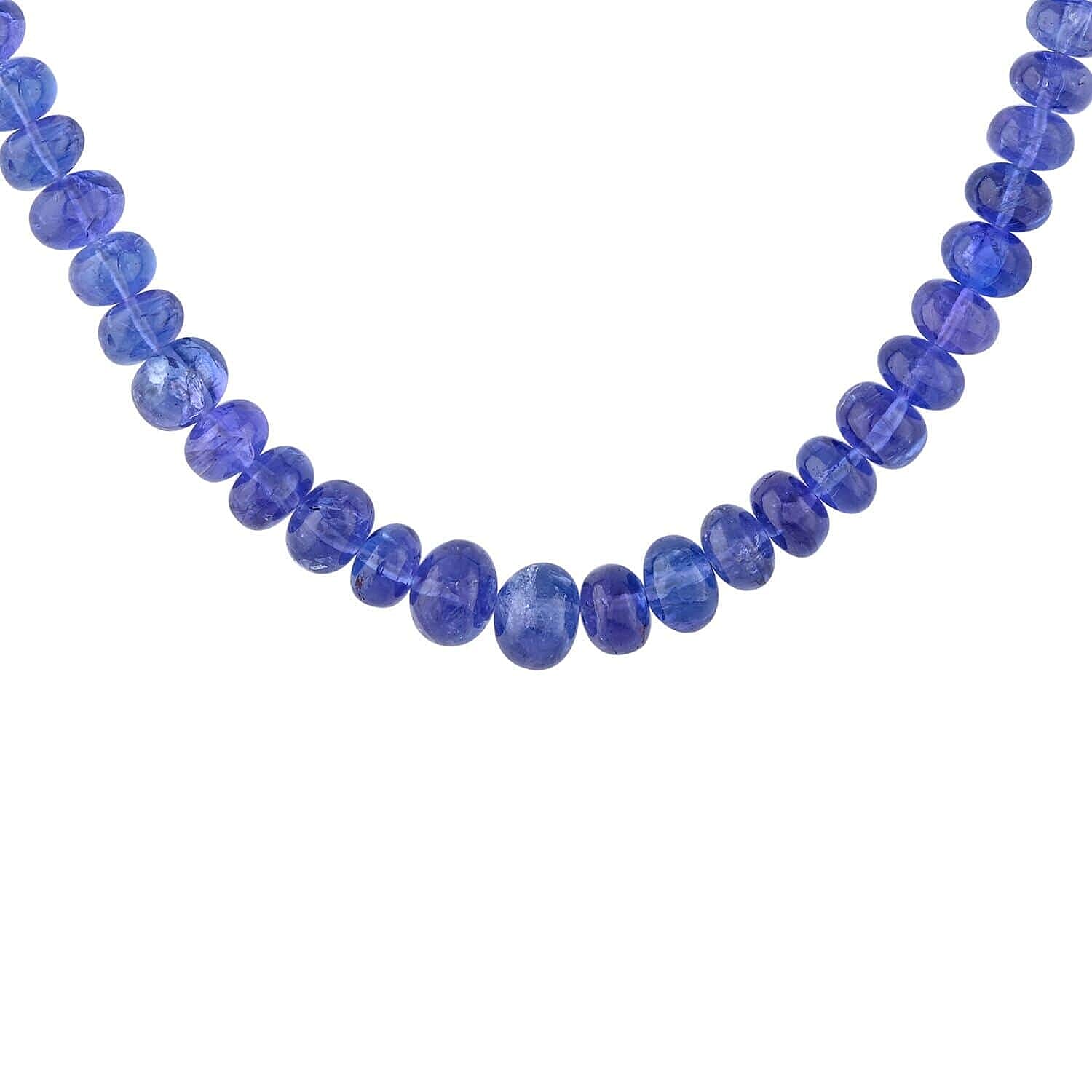 950 Platinum AGI Certified AAAA Tanzanite Necklace (Size 18) with Lobster Clasp 165.00 Ct, Platinum Wt. 2.75 Gms.