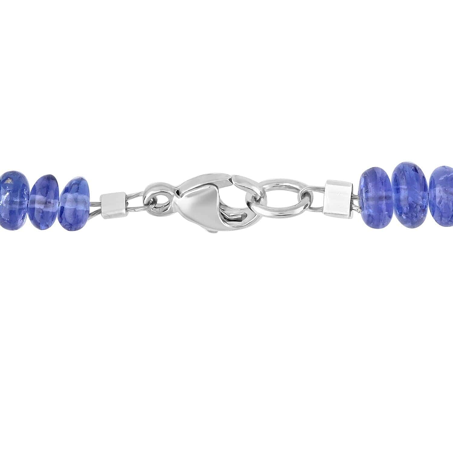 950 Platinum AGI Certified AAAA Tanzanite Necklace (Size 18) with Lobster Clasp 165.00 Ct, Platinum Wt. 2.75 Gms.