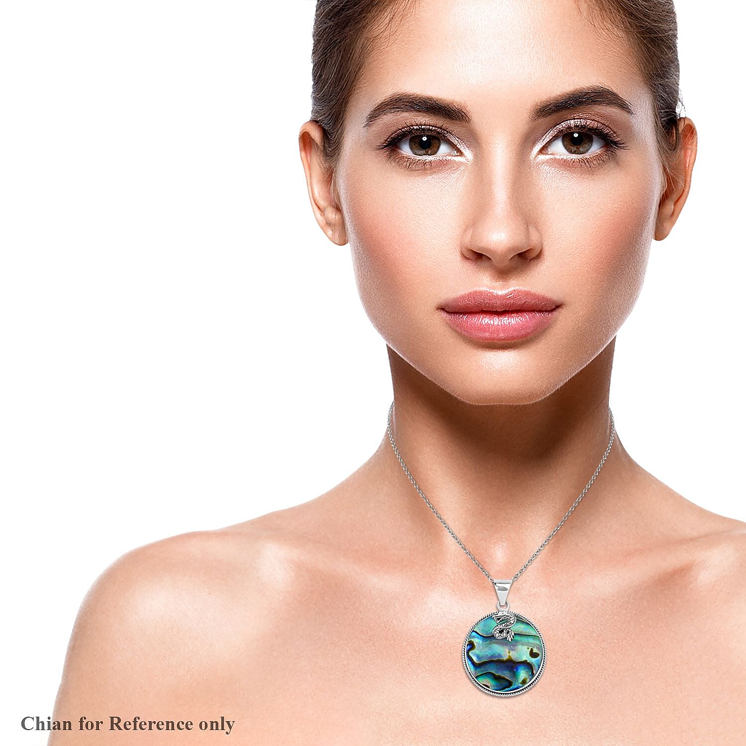 Royal Bali Dragon of Banda Sea Abalone Shell Pendant in Sterling Silver