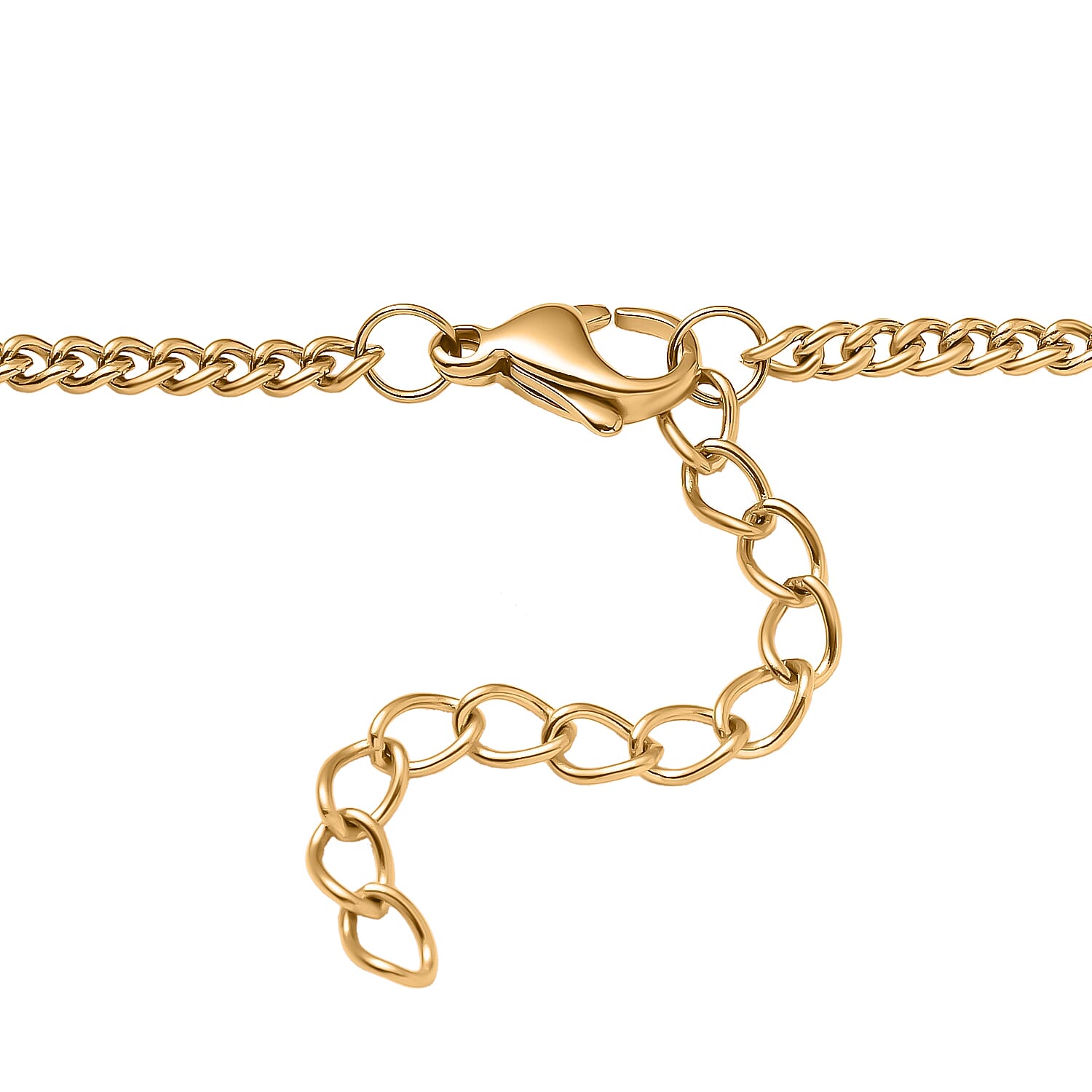 Designer Inspired - Padlock Necklace (Size 20-2 inch Ext.) in Yellow Gold Tone