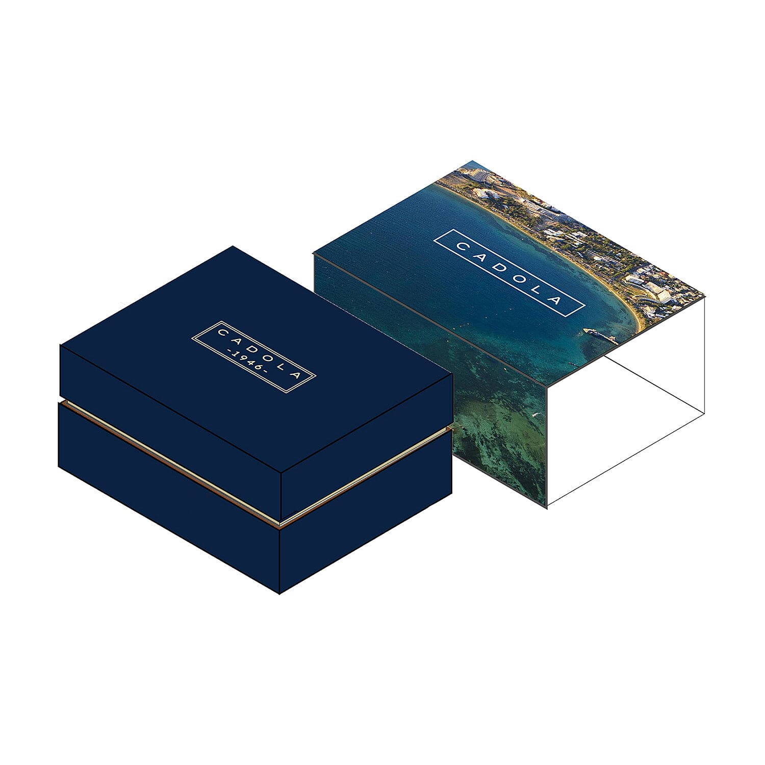 CADOLA Noumea Japanese Movement with 3 Hands Date 20ATM Water Resistant Mens Watch with Black and Stainless Steel Strap