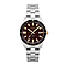 CADOLA  NOUMEA MENS 3 Hands with Date Rose Brown Watch with Stainless Steel Bracelet