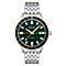 CADOLA Tahiti Mens 3 Hands With Date Bavarian Green Dial 20 ATM WR Watch with Stainless Steel and Extra Black Silicon Strap