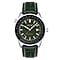 CADOLA  Aviateur Japanese Automatic Movement with 3 Hands Date 10ATM Water Resistant Mens Watch with Genuine Leather Green Strap