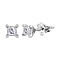 9K White Gold Solitaire Diamond Solitaire Stud Earrings 0.20 Ct.