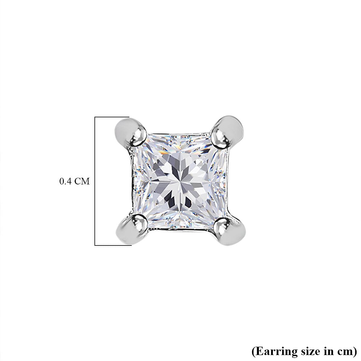 9K White Gold SGL Certified Solitaire Diamond (I3-GH) Earring with Push Back 0.20 Ct.