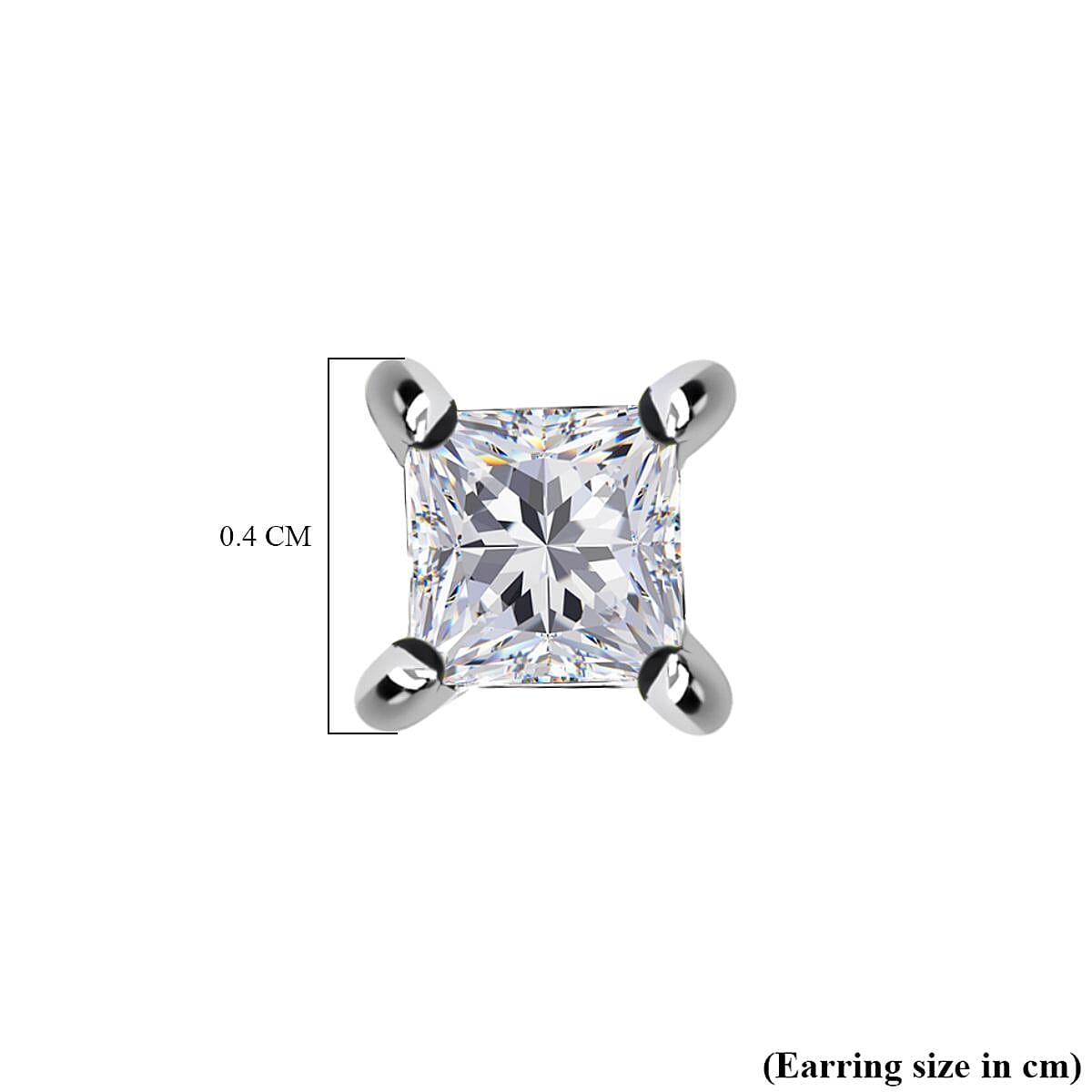 9K White Gold Solitaire SGL Certified I3-G-H Diamond Earrings with Push Back