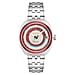 CADOLA Giulia Automatic Movement with 3 Hands Date Red Dial 5ATM Water Resistant Mens Watch with Stainless Steel Bracelet