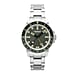 TSOVET Japanese Hybrid Automatic With 3 Hands Date Undirectional Turning Bezel Black Dial Mens Watch With Stainless Steel Chain Strap