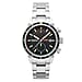 TSOVET Japanese Solar Powered With 3 Hands Date Undirectional Turning Bezel Neon Dial Mens Watch With Stainless Steel Chain Strap