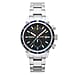TSOVET Japanese Solar Powered With 3 Hands Date Undirectional Turning Bezel Neon Dial Mens Watch With Stainless Steel Chain Strap