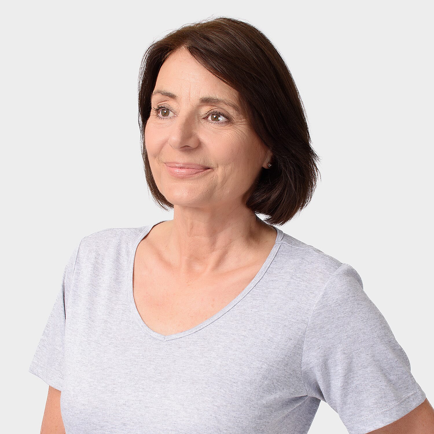 TAMSY Set of 2 Short Sleeve Classic V Neck T-Shirt - Black & Coral