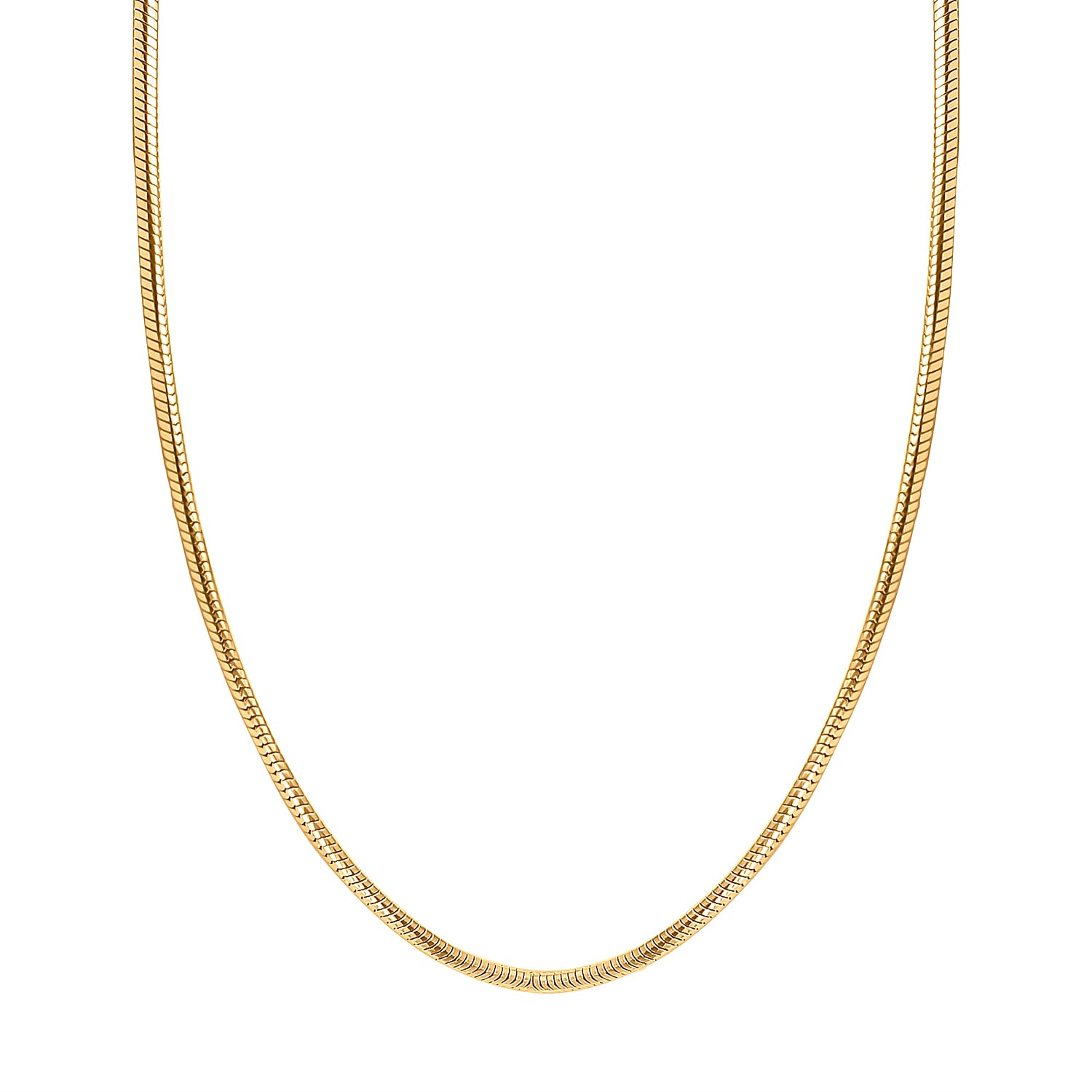 Hatton Garden Closeout - 9K Yellow Gold Mini Round Snake Necklace (Size - 16)