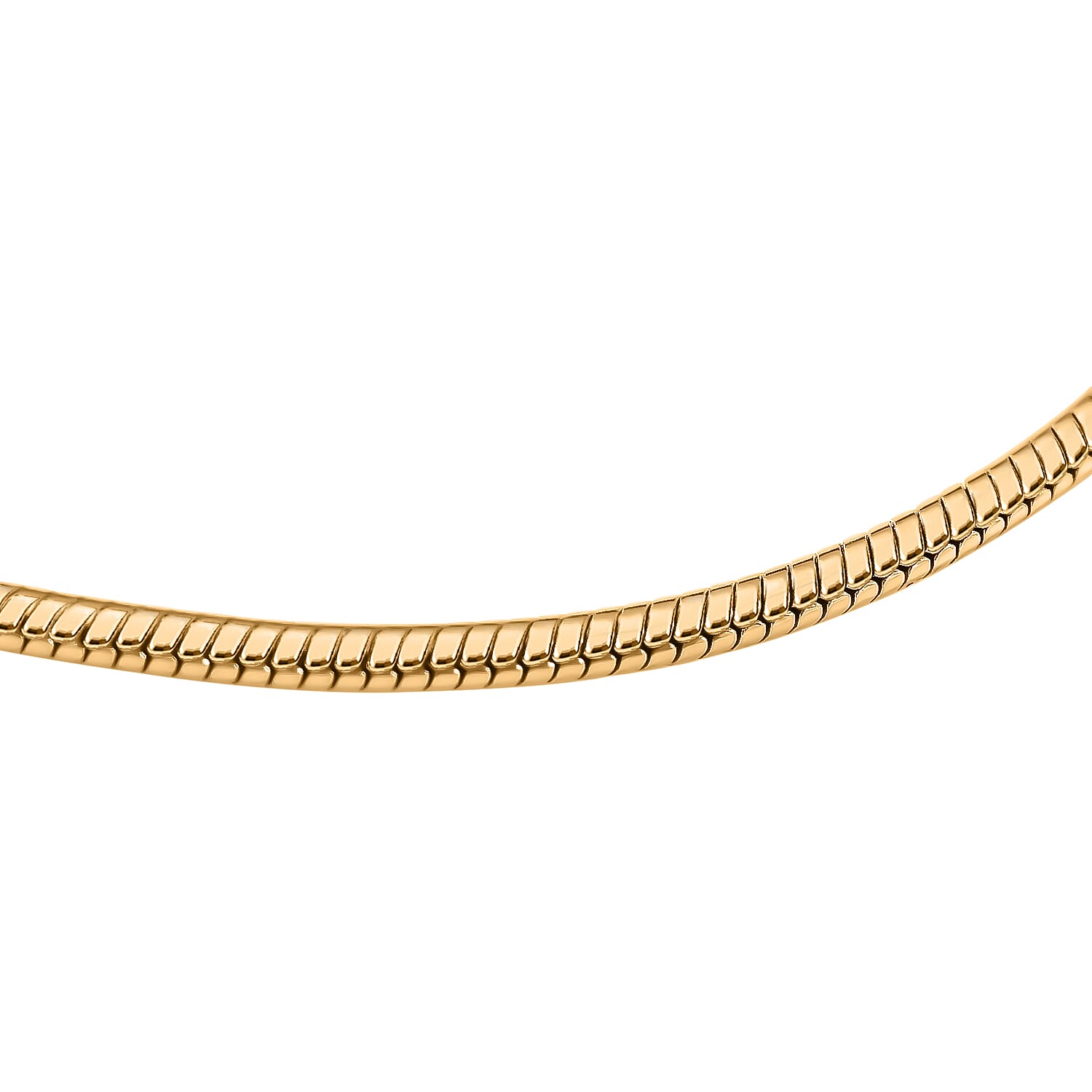 Hatton Garden Closeout - 9K Yellow Gold Mini Round Snake Necklace (Size - 16)