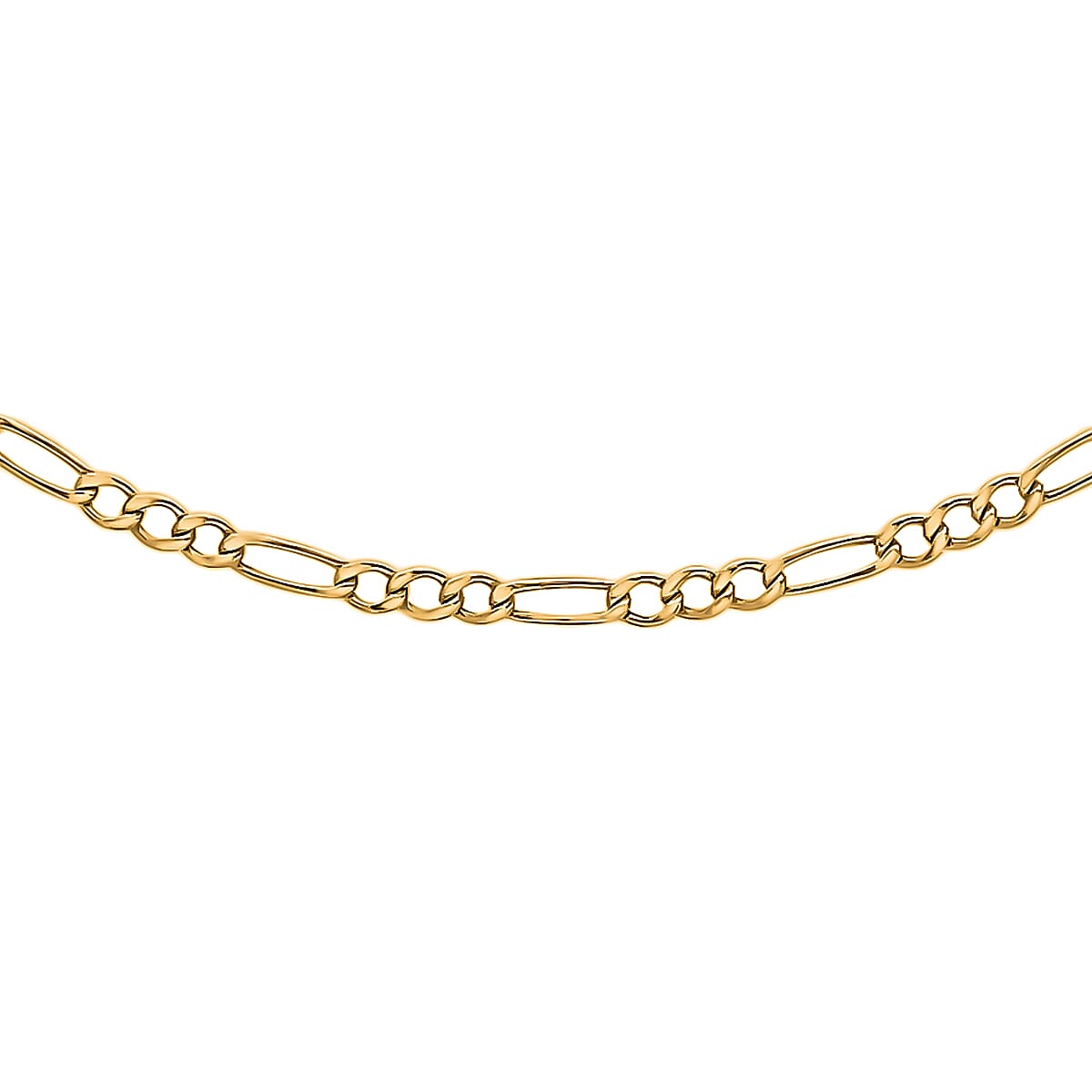 Hatton Garden Closeout - 9K Yellow Gold Figaro Chain (Size - 18)