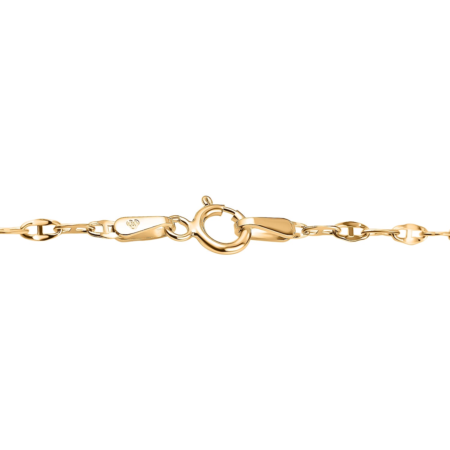 Hatton Garden Closeout - 9K Yellow Gold Mini Flat Rambo Necklace (Size 22) with Spring Ring Clasp