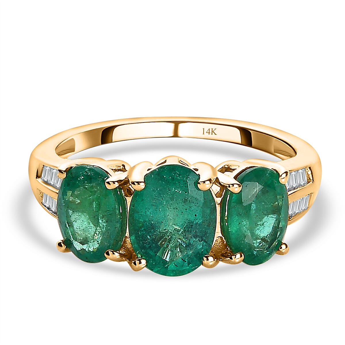 Gemfields AAA Emerald 14K Yellow Gold & Diamond Ring 2.75 Ct