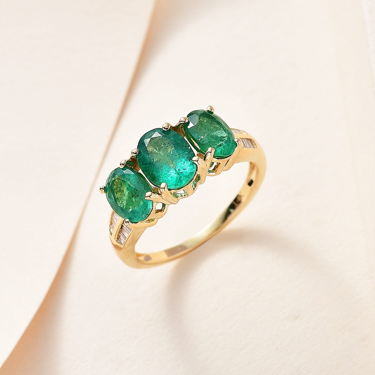 Gemfields AAA Emerald 14K Yellow Gold & Diamond Ring 2.75 Ct