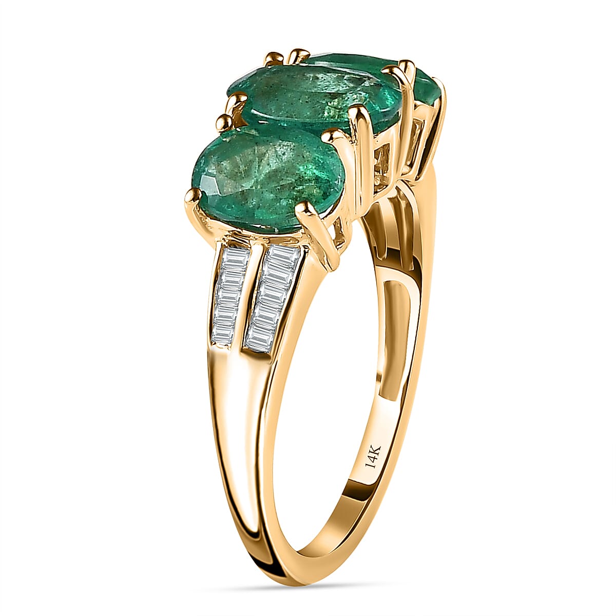 Gemfields AAA Emerald 14K Yellow Gold & Diamond Ring 2.75 Ct