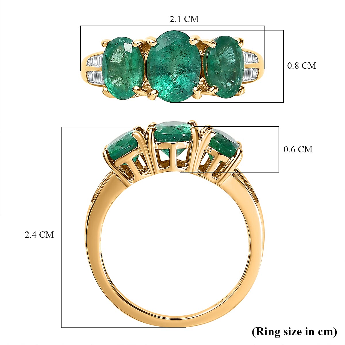 Gemfields AAA Emerald 14K Yellow Gold & Diamond Ring 2.75 Ct