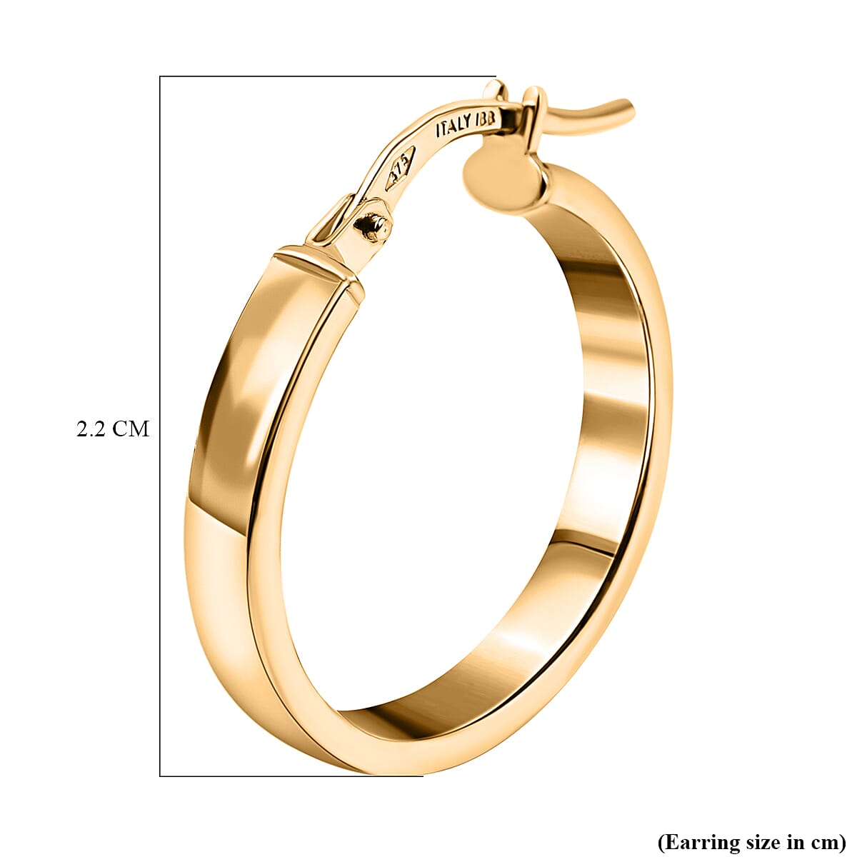 Hatton Garden Closeout - 9K Yellow Gold Rectangle Tube Earrings