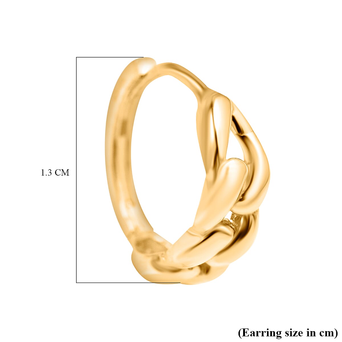 Hatton Garden Closeout - 9K Yellow Gold SOLID Curb Huggy Earrings