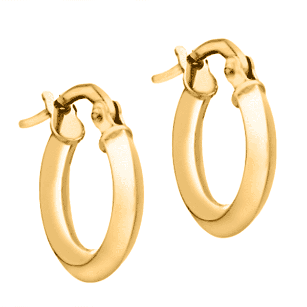 Hatton Garden Closeout 9K Yellow Gold Hoop Earrings 7647217 TJC