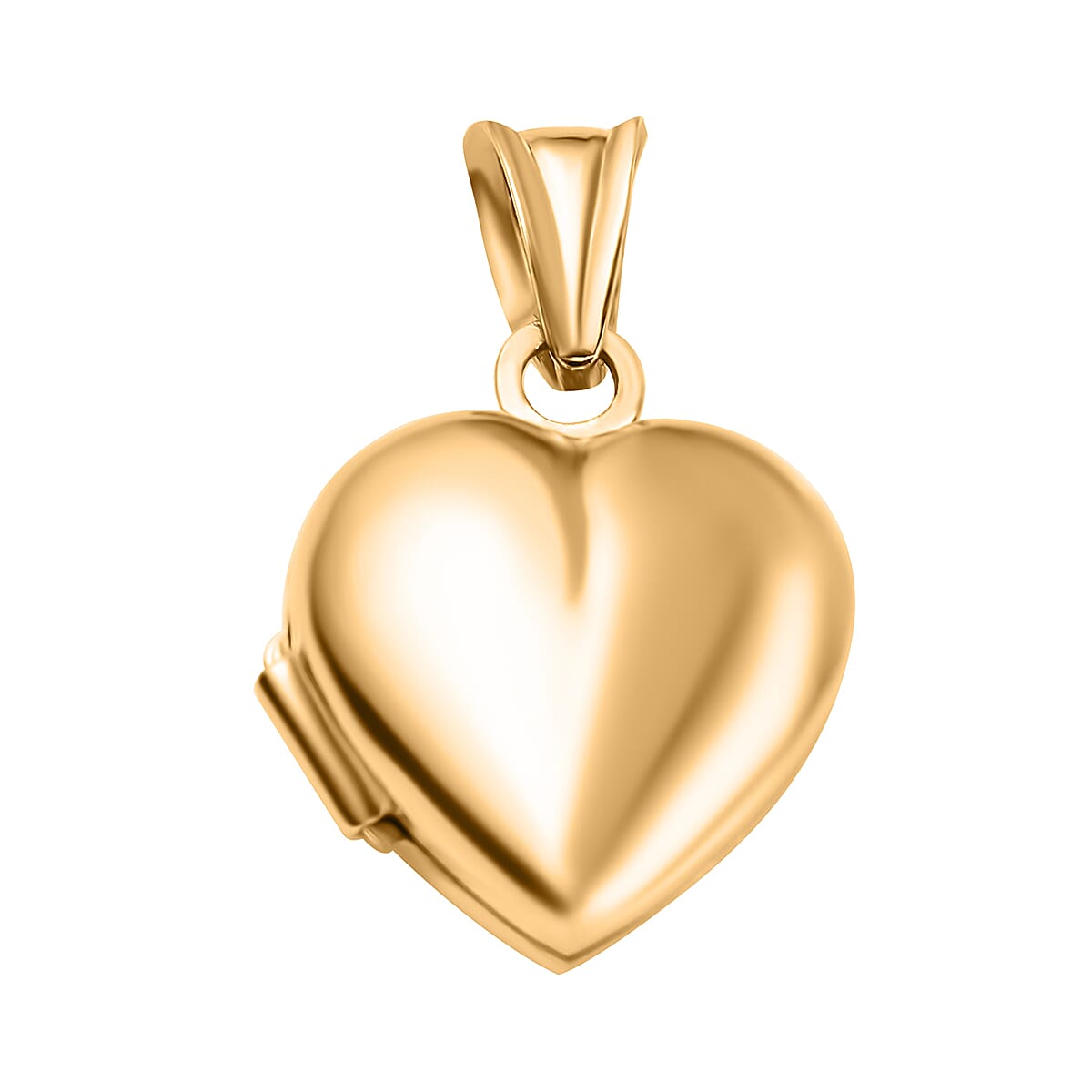 Hatton Garden Closeout - 9K Yellow Gold Plain Small Heart Locket Pendant