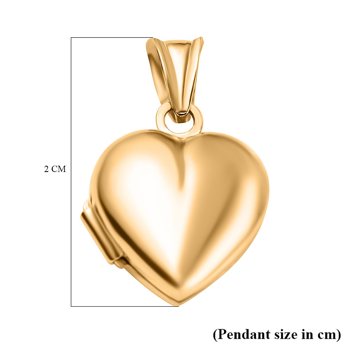 Hatton Garden Closeout - 9K Yellow Gold Plain Small Heart Locket Pendant