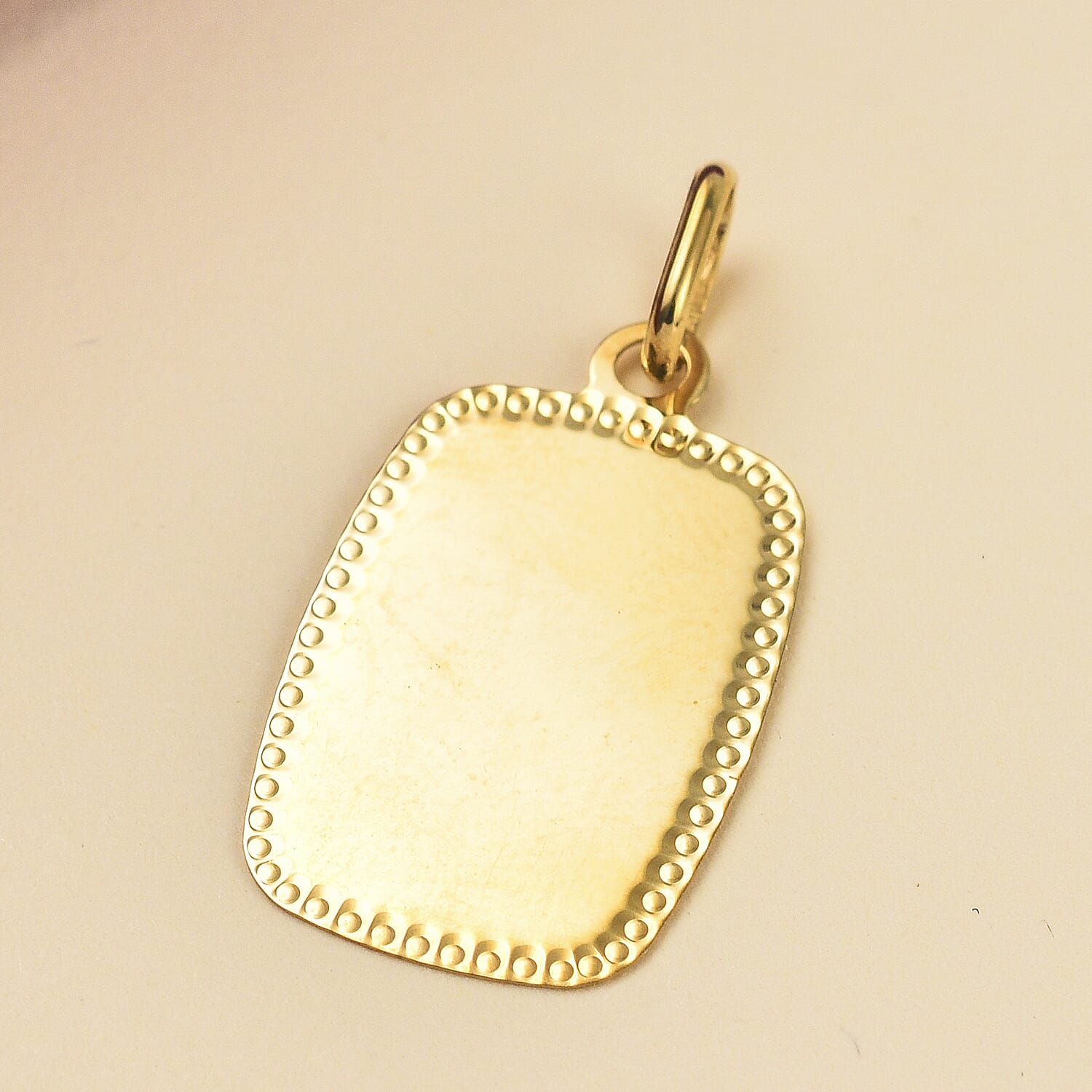 Hatton Garden Closeout - 9K Yellow Gold Tag Pendant