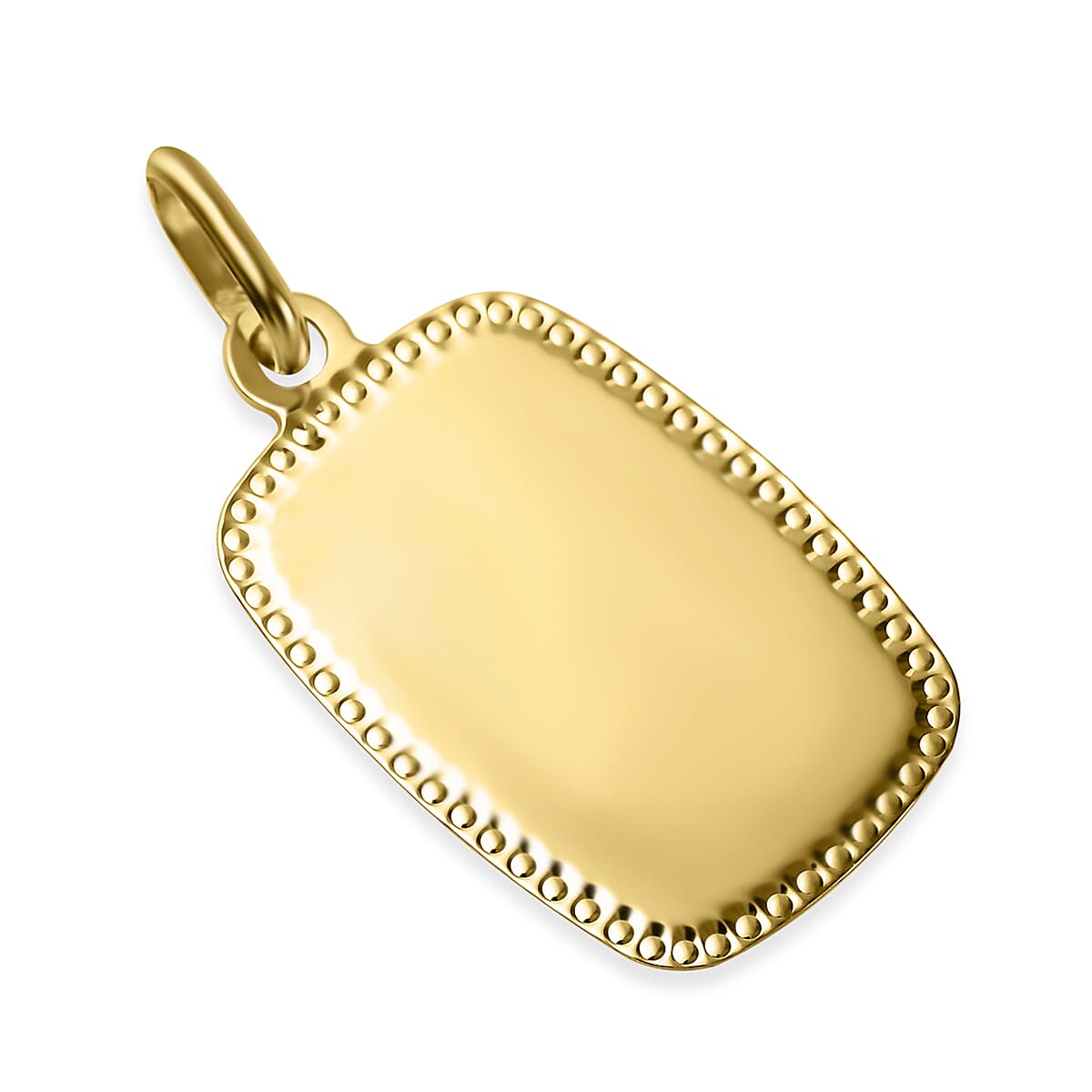 Hatton Garden Closeout - 9K Yellow Gold Tag Pendant
