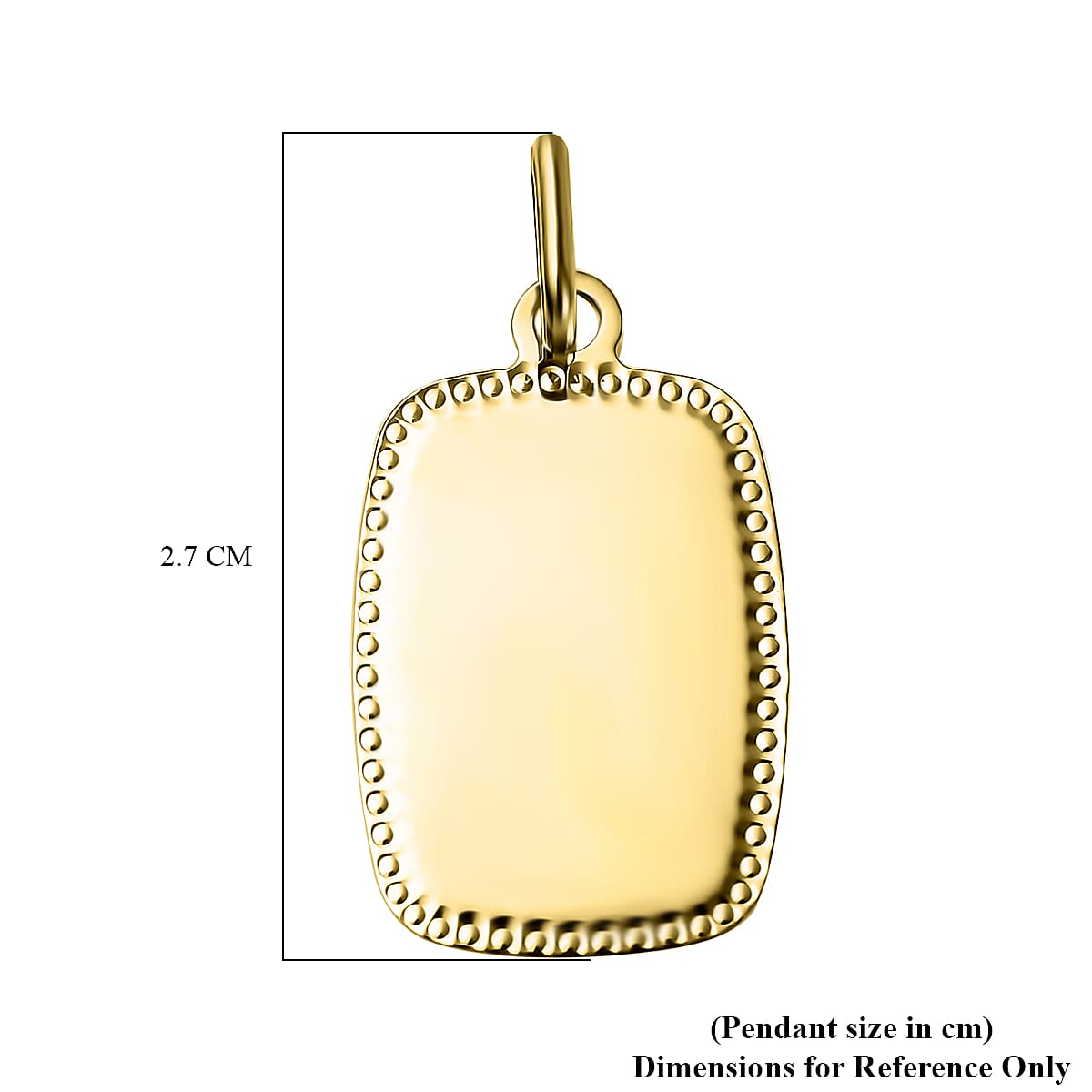Hatton Garden Closeout - 9K Yellow Gold Tag Pendant
