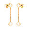 Hatton Garden Closeout - 9K Yellow Gold Malachite Petal Drop Earrings