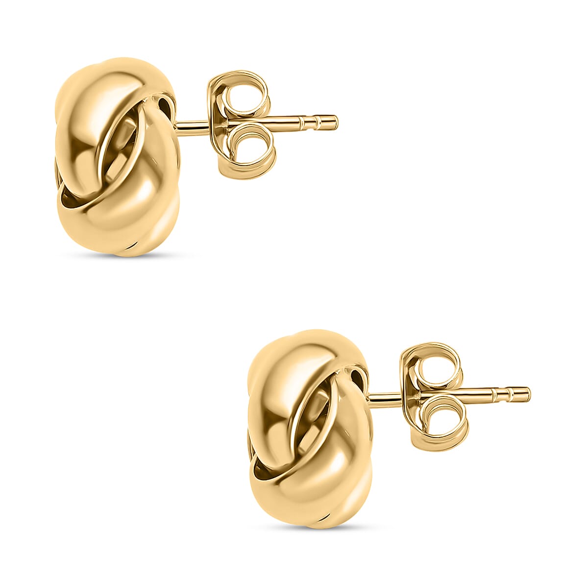 Hatton Garden Closeout - 9K Yellow Gold 4 Way Knot Stud Earrings