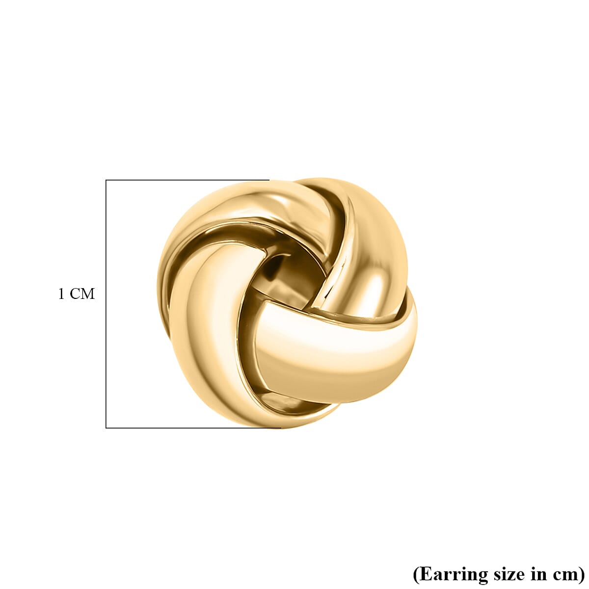 Hatton Garden Closeout - 9K Yellow Gold 4 Way Knot Stud Earrings