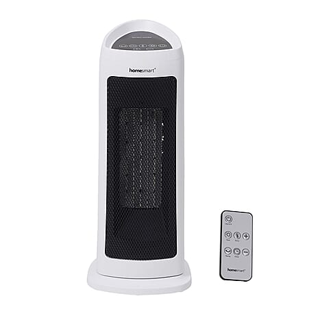 2 in 1 Fan Heater, Adjustable 15-40 Degrees, Timer, Overheat & Tip Over Protection with Remote