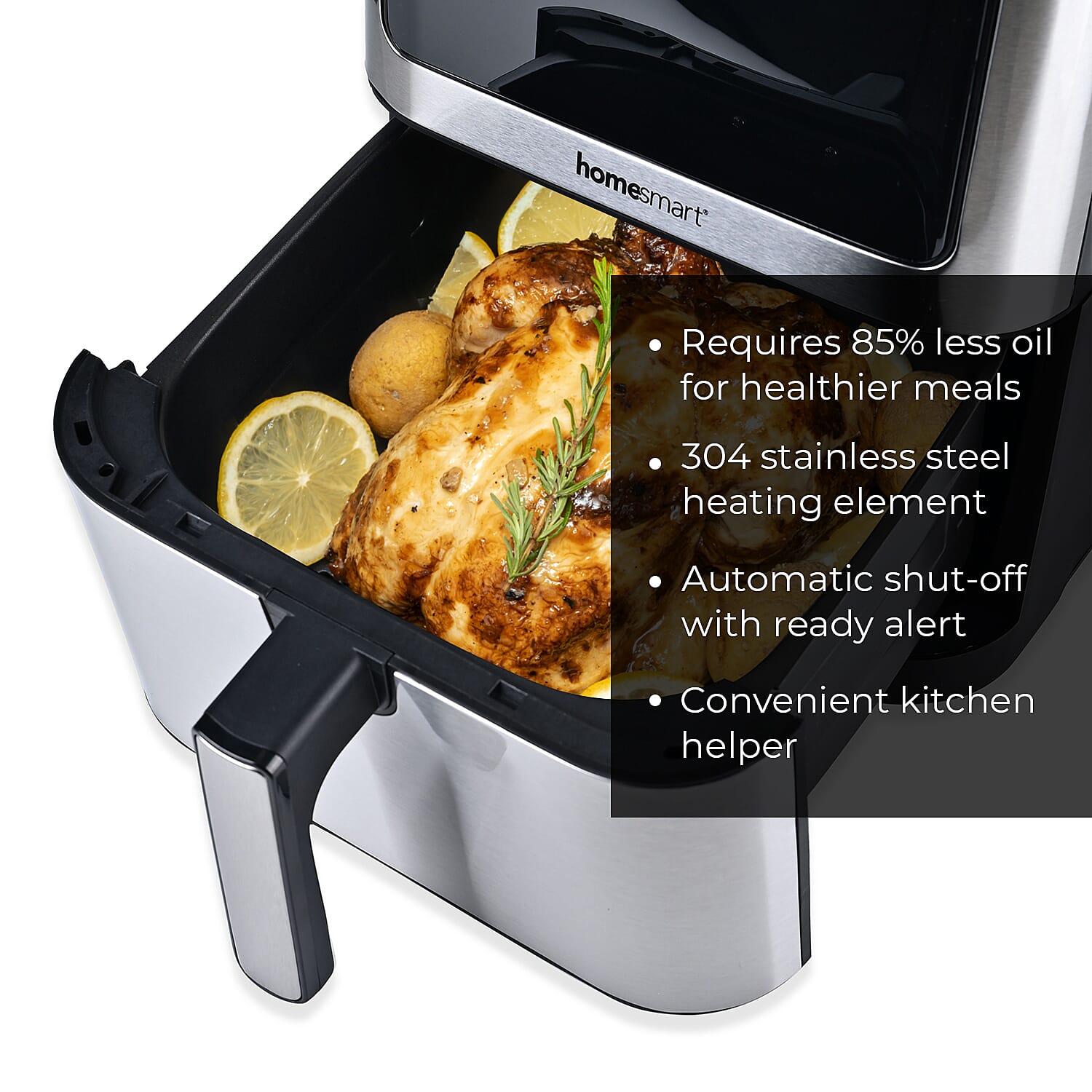 8L Digital Non-Stick Air Fryer (Reheat, Bake, Roast & Many More) (Power 1800W) - Black