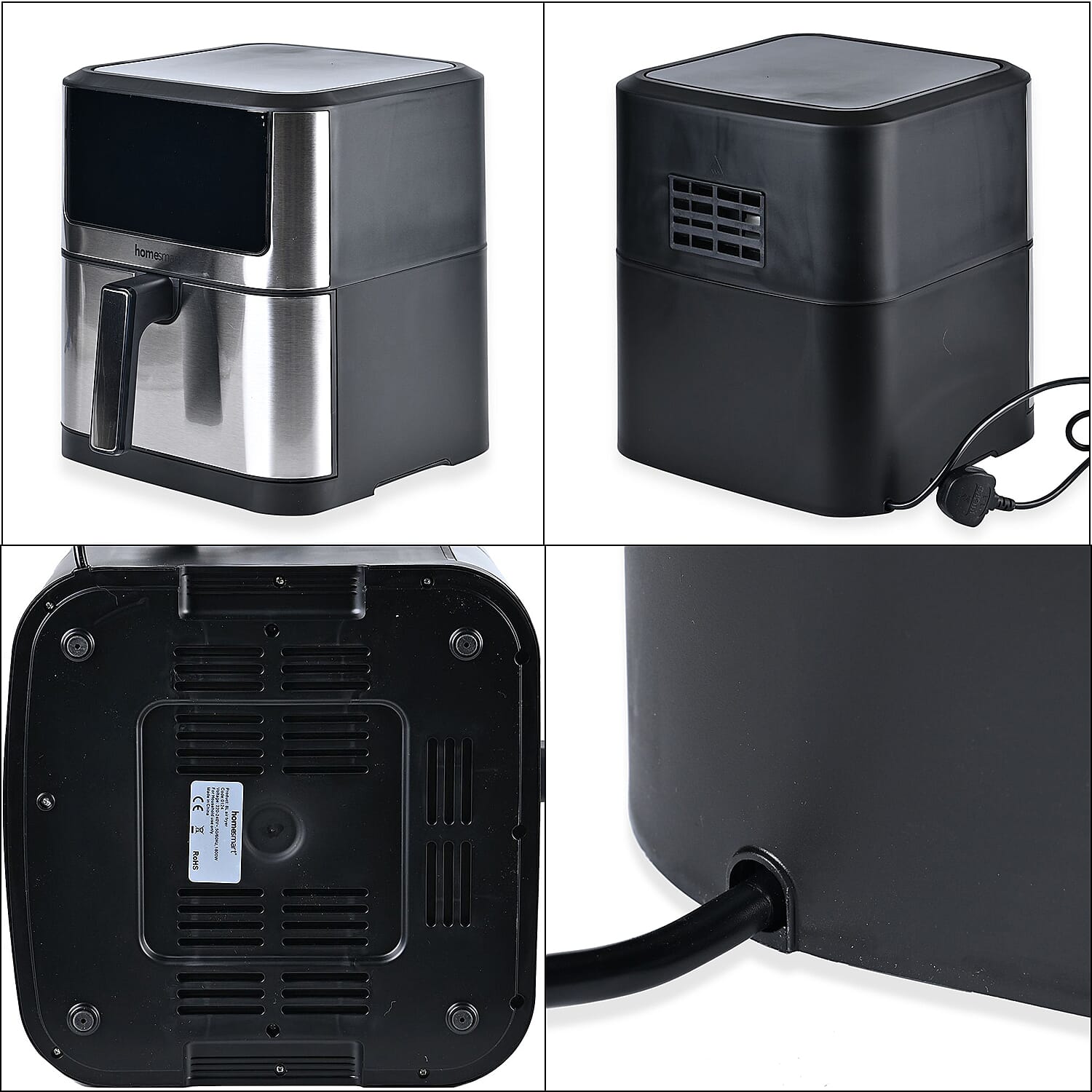 8L Digital Non-Stick Air Fryer (Reheat, Bake, Roast & Many More) (Power 1800W) - Black