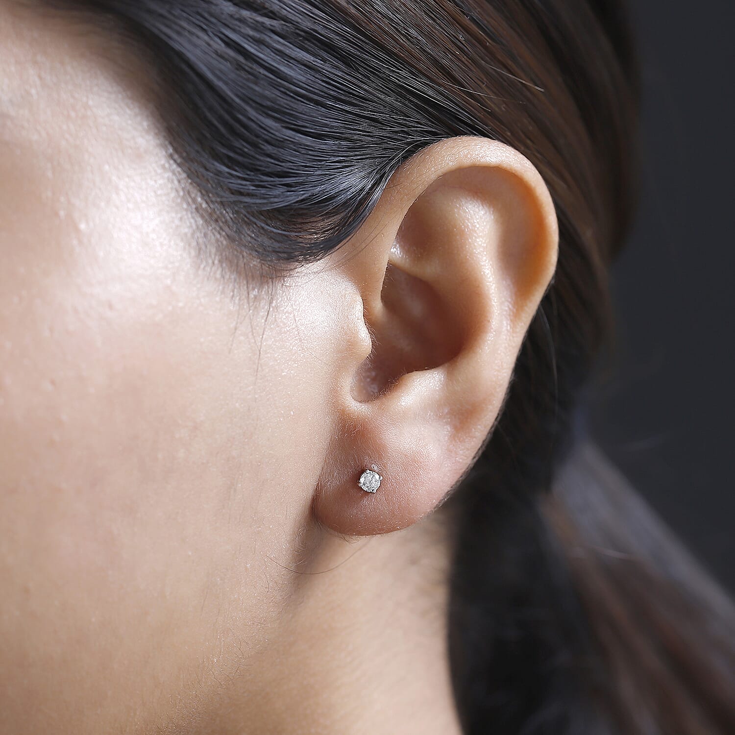 Natural Diamond Find of 2024-9K Yellow Gold Diamond (G-H) Stud Earrings(Plastic Push Back).